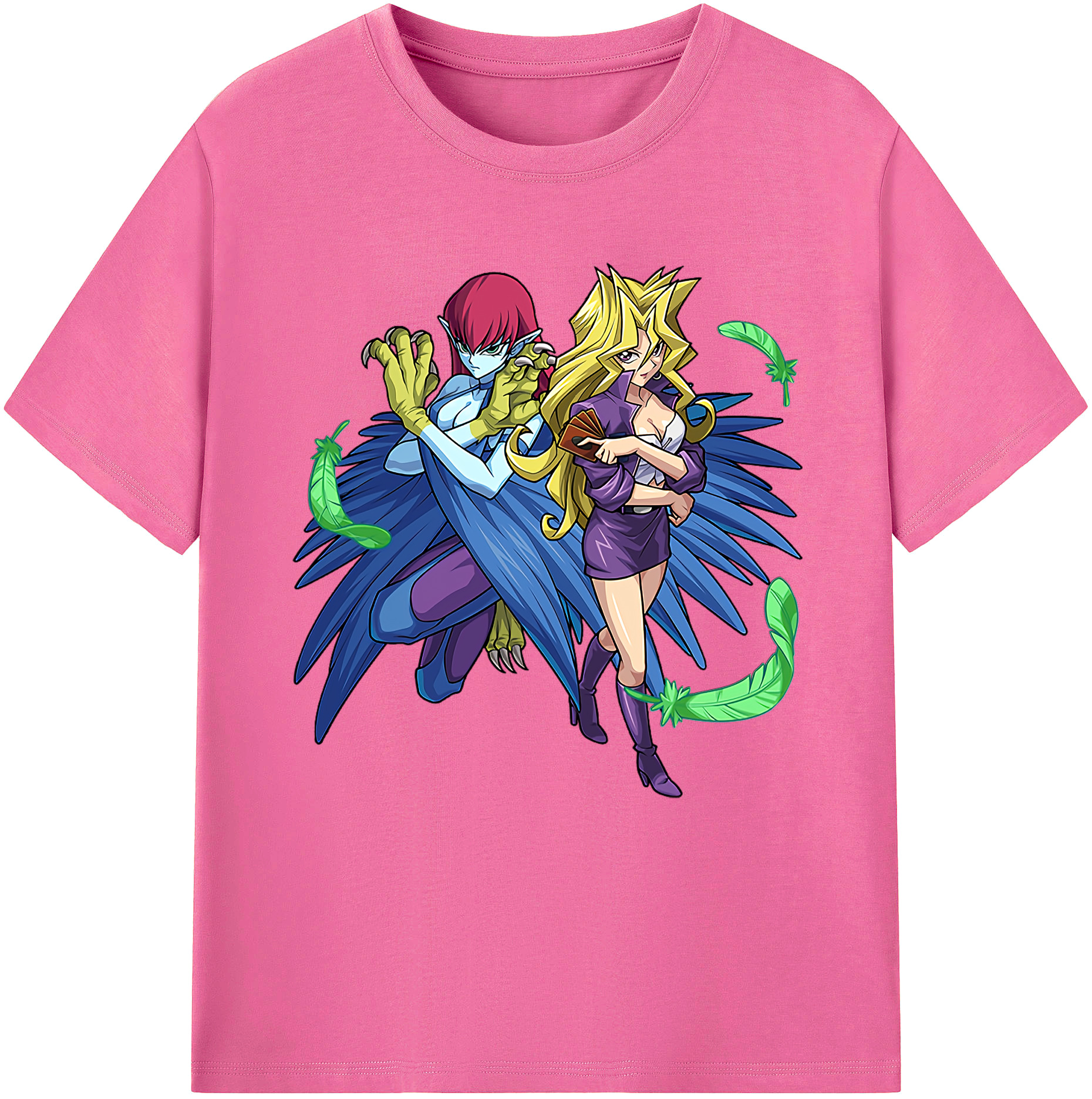 （画像用） 遊☆戯☆王 Yu-Gi-Oh! レディースカジュアルプリントTシャツ（綿100％）